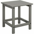 Polywood Long Island 18'' Slate Grey Side Table 633ECT18GY